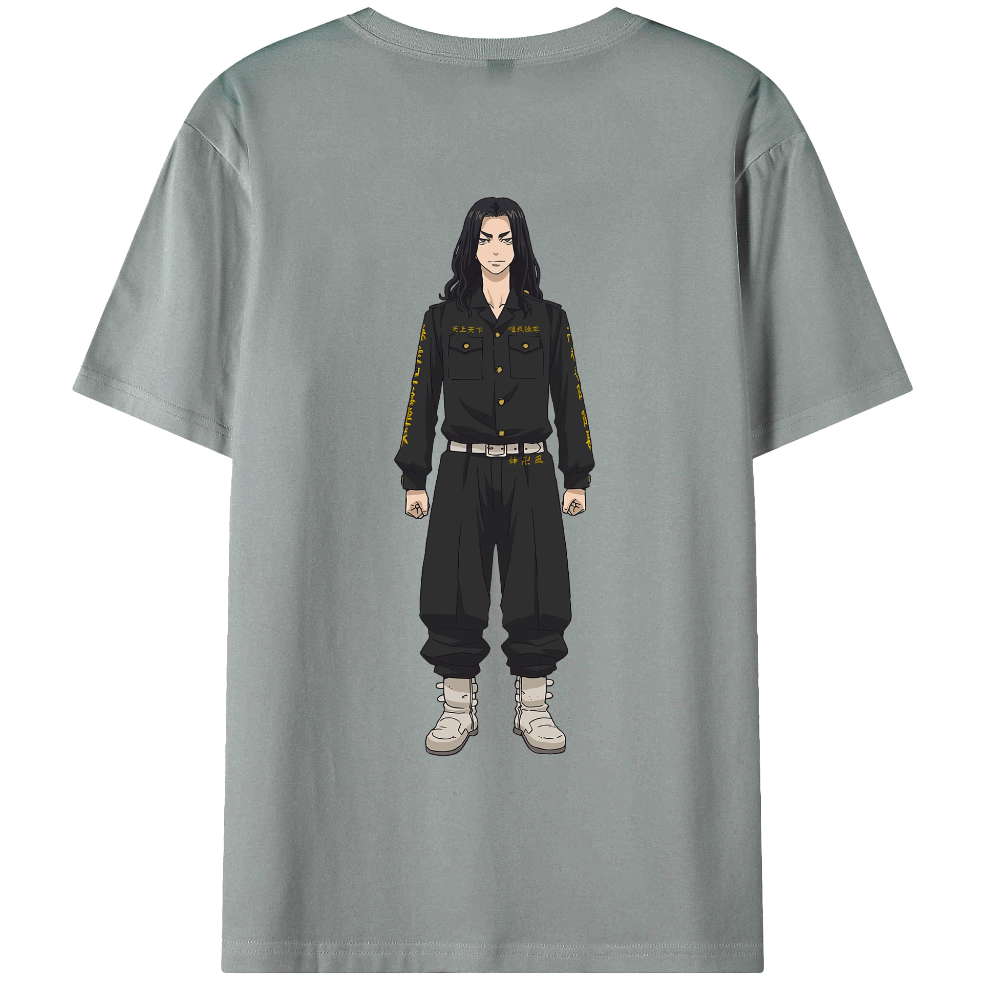 （画像用） 東京リベンジャーズ Tokyo Revengers 綿100％ メンズ半袖Tシャツ（バックプリント） 通気性